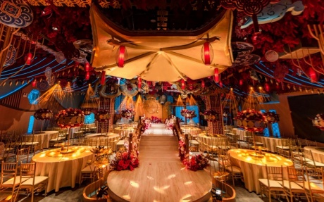 锦绣长安 [ 最大18桌 · 高5.0m · 2个柱子 · 长方形 · 低消2388 ]