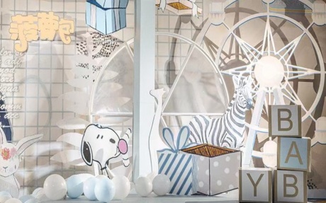 宝宝宴 [ 最大40桌 · 高5.5m · 无柱 · 长方形 · 低消2688 ]