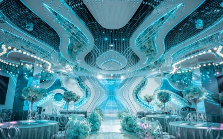 布拉格·极简秀场 [ 最大14桌 · 高5.0m · 2个柱子 · 长方形 · 低消2388 ]