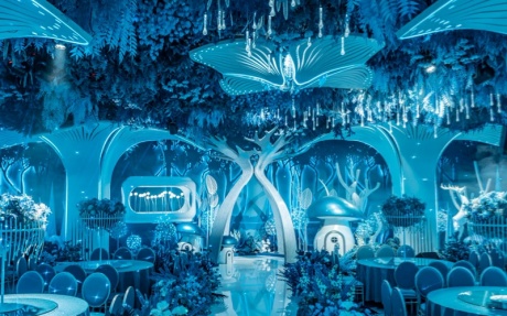 蓝月城·纯洁忠诚 [ 最大28桌 · 高5.0m · 2个柱子 · 长方形 ·  ]