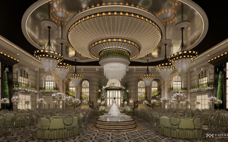 法式花园 [ 最大24桌 · 高6.6m · 无柱 ·  ]